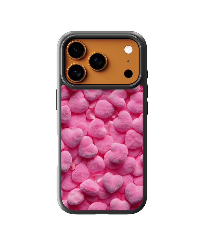 Husa Fluffy Hearts Apple iPhone Impact Ultra