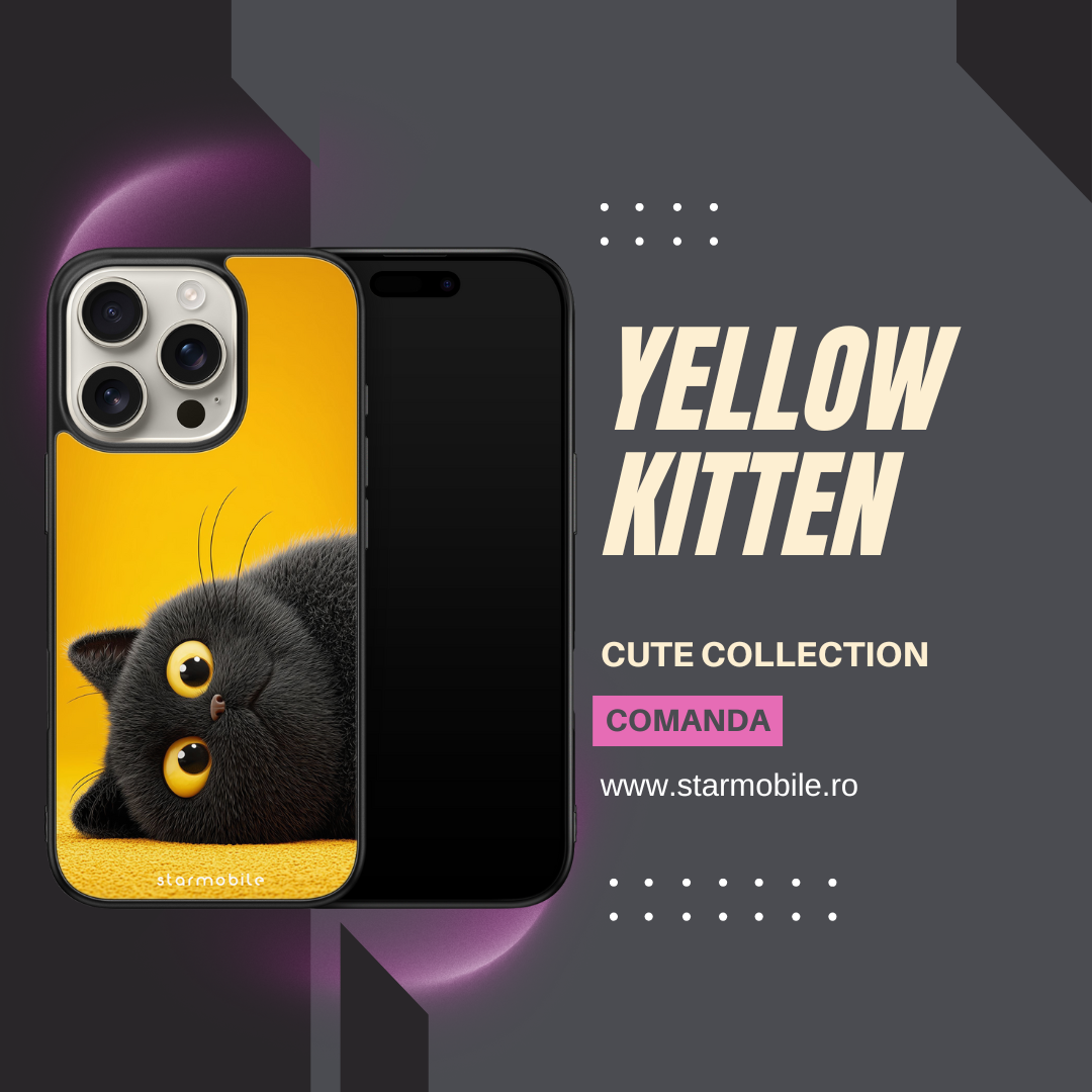 Husa Yellow Kitten Apple iPhone Impact Ultra
