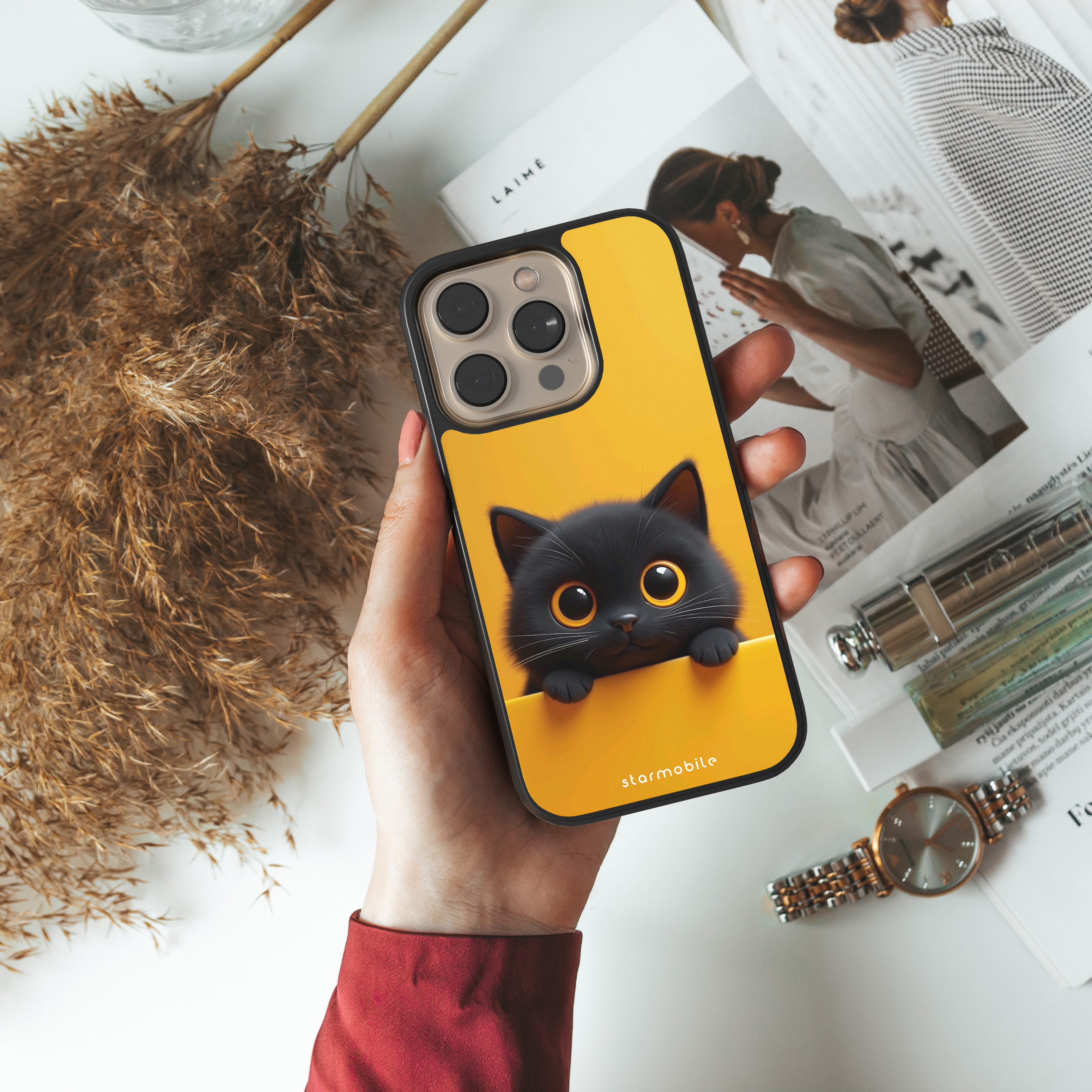 Husa Yellow Kitten 2 Apple iPhone Impact Ultra