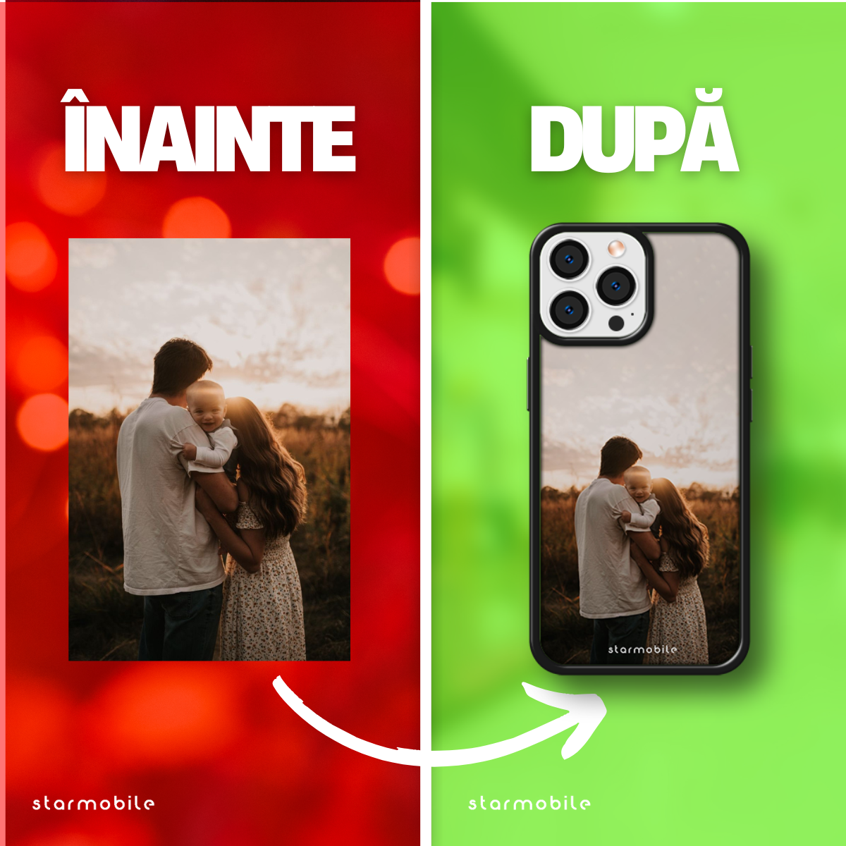 Husa personalizata cu poza ta pentru Apple iPhone + Folie de sticla CADOU