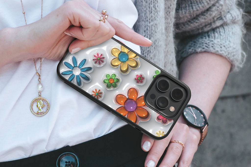 Husa Flowers 3D Apple iPhone Impact Ultra