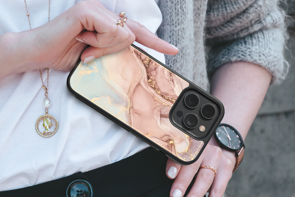 Husa Beige Abstract Apple iPhone Impact Ultra