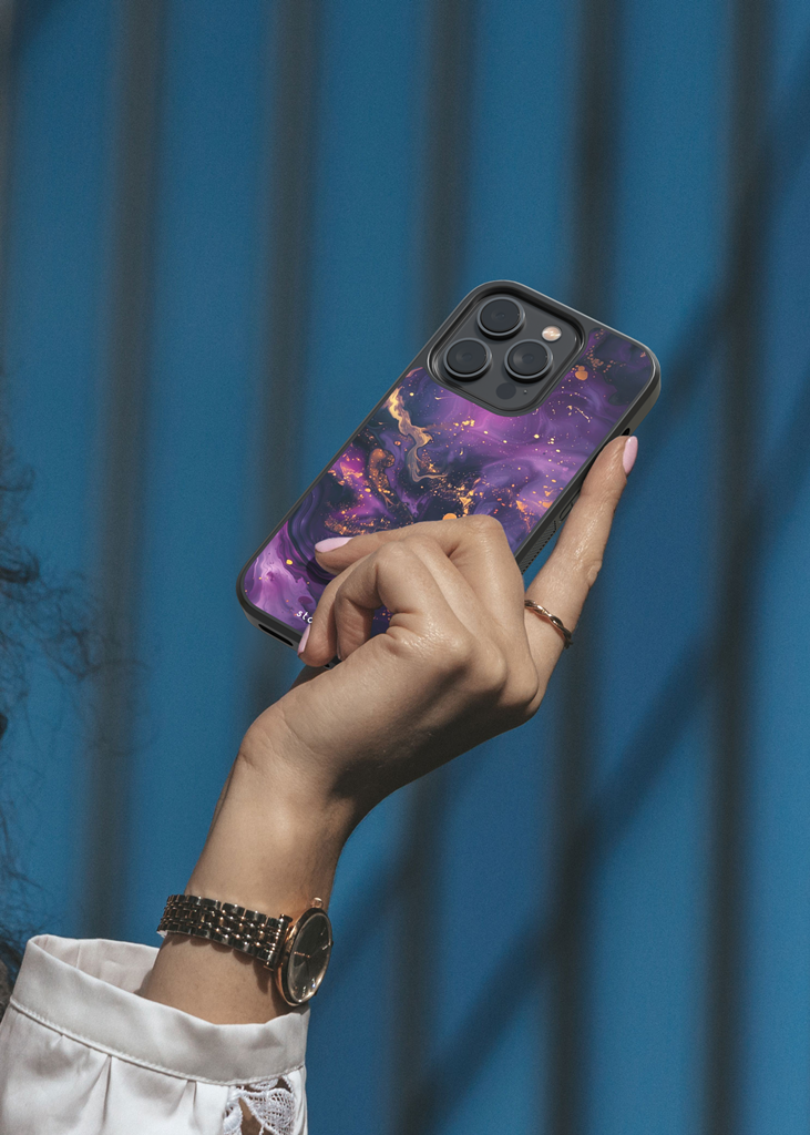 Husa Violet Abstract Apple iPhone Impact Ultra