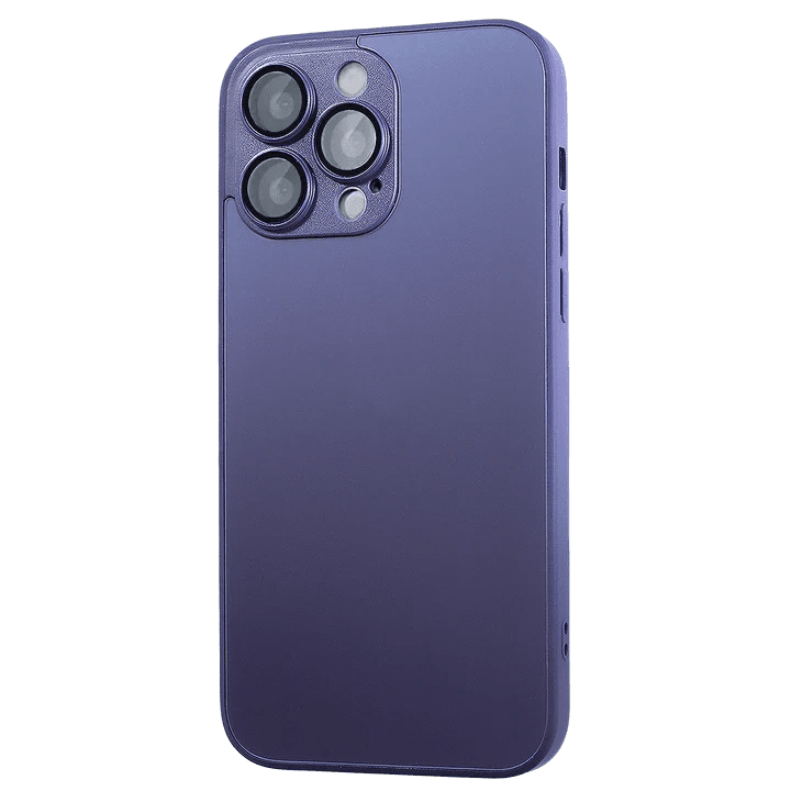 Husa de sticla/silicon Premium Protectie Camere AG GLASS Purple Apple iPhone 14 Pro - StarMobile.ro - Modă pentru telefon