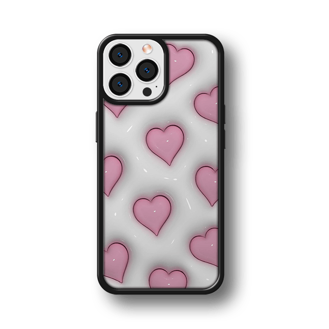 Husa Love Collection Heart White Pink Impact Ultra Apple iPhone 12 / 12 Pro - StarMobile.ro - Modă pentru telefon