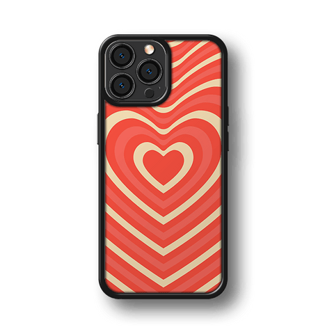 Husa Love Collection Orange Retro Heart Impact Ultra Apple iPhone 12 Pro Max - StarMobile.ro - Modă pentru telefon