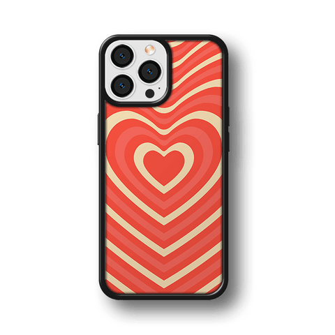 Husa Love Collection Orange Retro Heart Impact Ultra Apple iPhone 13 Pro - StarMobile.ro - Modă pentru telefon