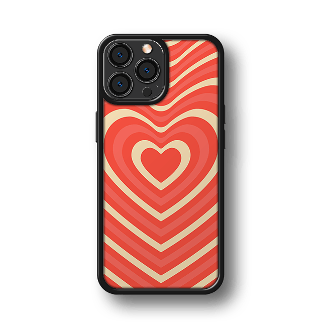 Husa Love Collection Orange Retro Heart Impact Ultra Apple iPhone 14 - StarMobile.ro - Modă pentru telefon