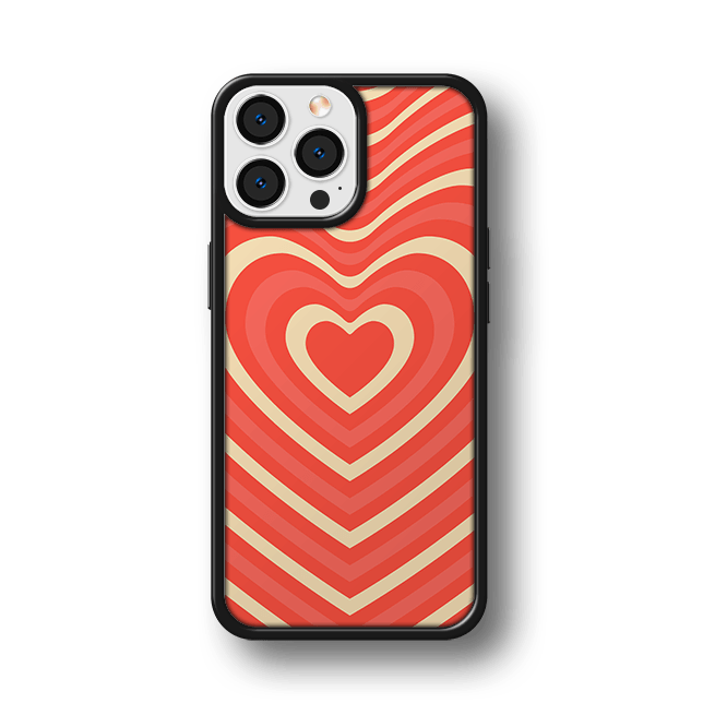 Husa Love Collection Orange Retro Heart Impact Ultra Apple iPhone 15 Pro Max - StarMobile.ro - Modă pentru telefon