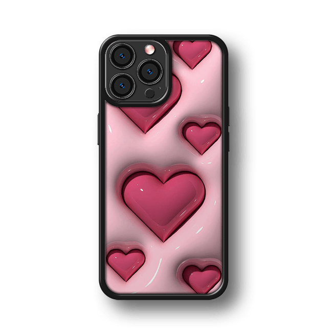 Husa Love Collection Puffer Heart Impact Ultra Apple iPhone 13 Pro - StarMobile.ro - Modă pentru telefon