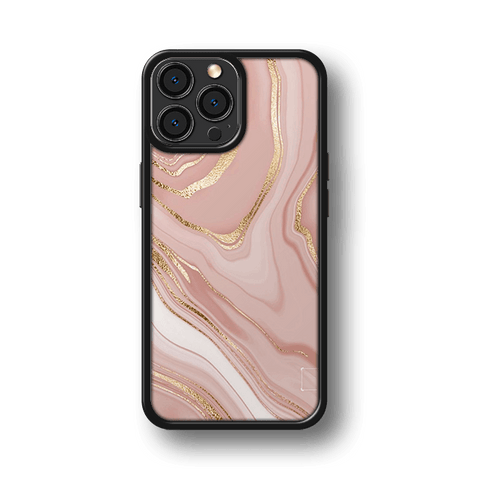 Husa Marble Collection Pink And Gold Impact Ultra Apple iPhone 13 Pro - StarMobile.ro - Modă pentru telefon