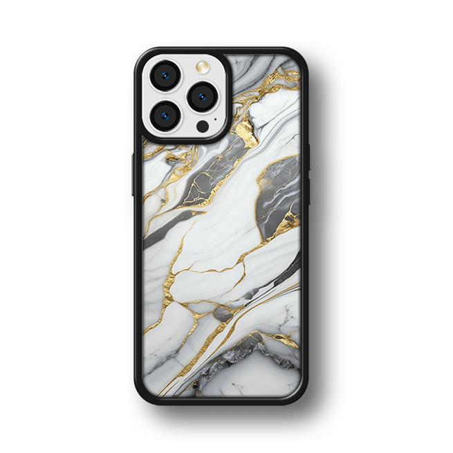 Husa Marble Collection White Gold Impact Ultra Apple iPhone 14 Plus - StarMobile.ro - Modă pentru telefon