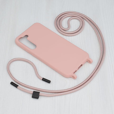 Husa silicon cu snur Crossbody Lanyard - Samsung Galaxy S23 Plus - Pink - StarMobile.ro - Modă pentru telefon