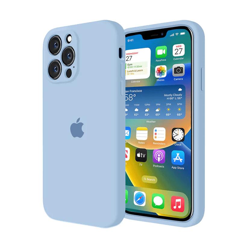 Husa Silicon Interior Microfibra Baby Blue Full Camera Apple iPhone 13 Pro Max - StarMobile.ro - Modă pentru telefon