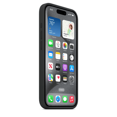 Husa Silicon Interior Microfibra Black Apple iPhone 15 Pro Max - StarMobile.ro - Modă pentru telefon