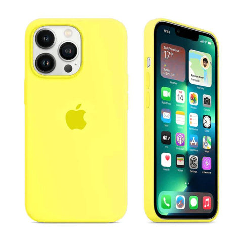 Husa Silicon Interior Microfibra Lemon Apple iPhone 13 Pro Max - StarMobile.ro - Modă pentru telefon