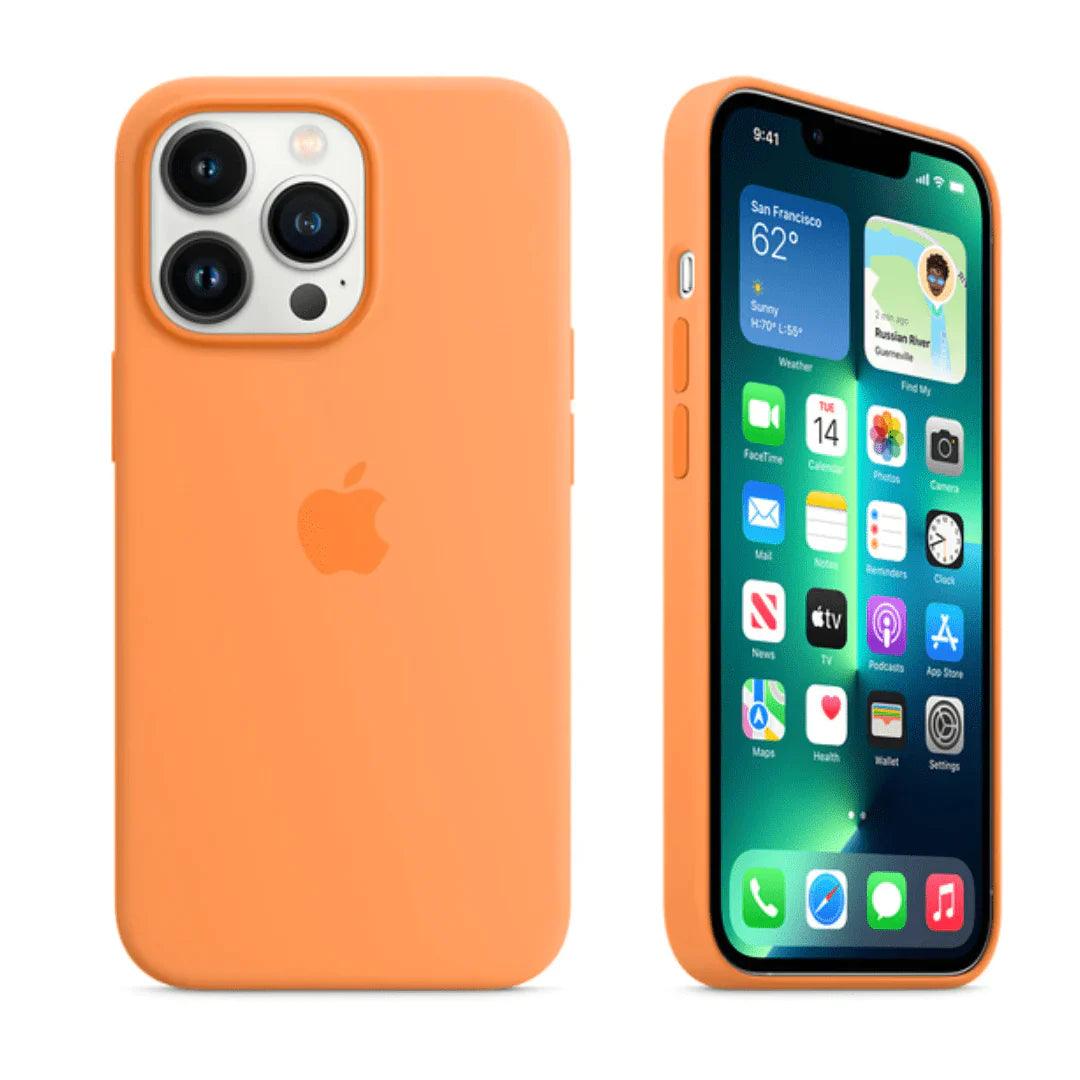 Husa Silicon Interior Microfibra Orange Apple iPhone 12 / 12 Pro - StarMobile.ro - Modă pentru telefon