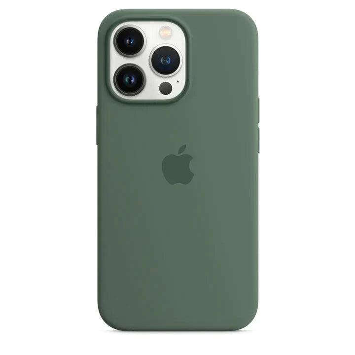 Husa Silicon Interior Microfibra Pine Green Apple iPhone 14 Pro Max - StarMobile.ro - Modă pentru telefon