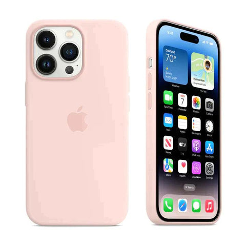 Husa Silicon Interior Microfibra Pink Sand Apple iPhone 15 Pro Max - StarMobile.ro - Modă pentru telefon
