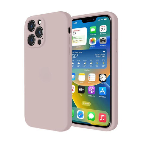 Husa Silicon Interior Microfibra Pink Sand Full Camera Apple iPhone 13 - StarMobile.ro - Modă pentru telefon