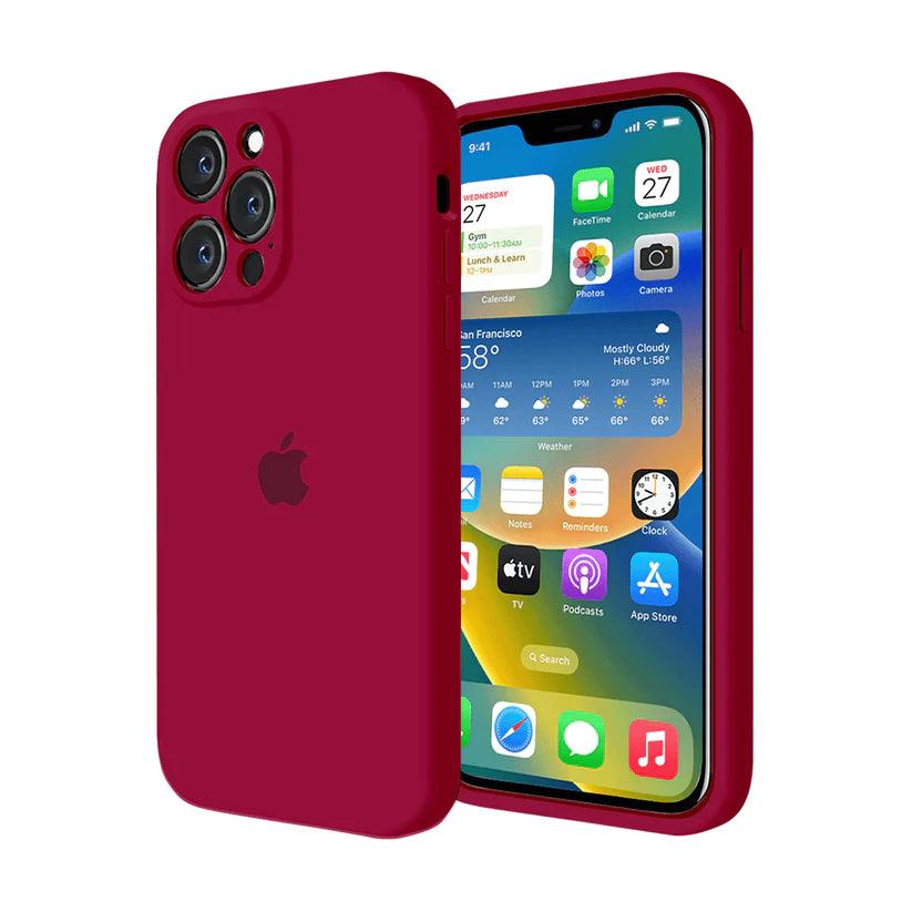Husa Silicon Interior Microfibra Rose Red Full Camera Apple iPhone 13 Pro Max - StarMobile.ro - Modă pentru telefon