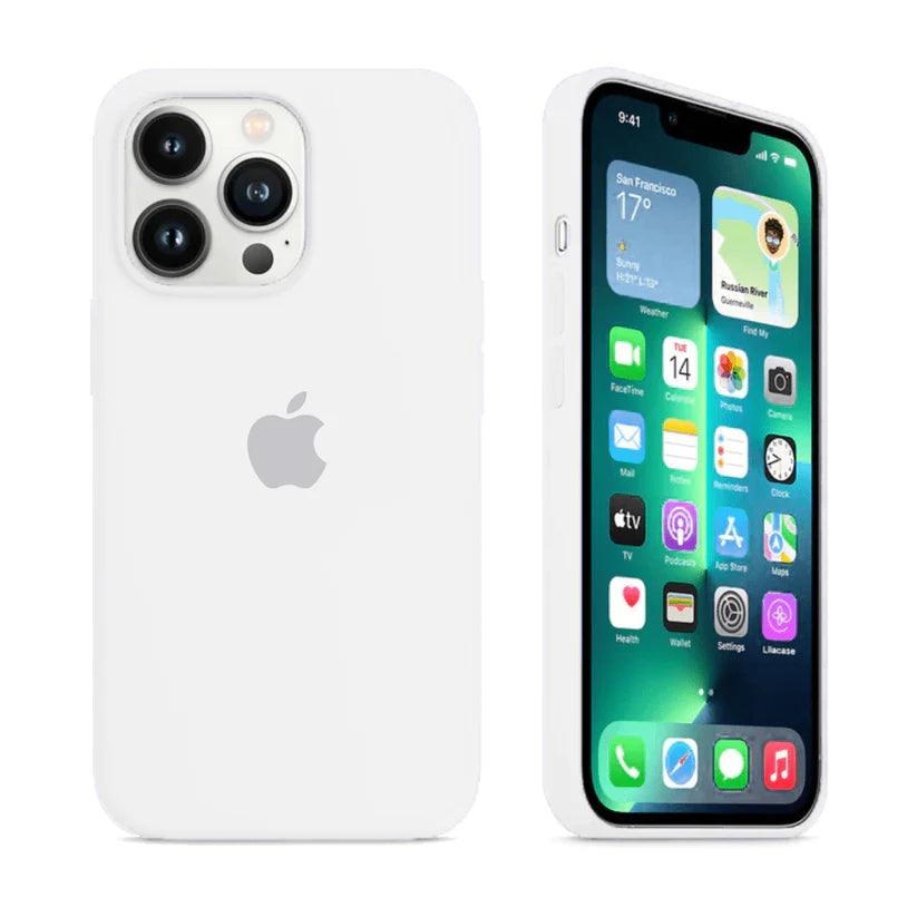 Husa Silicon Interior Microfibra White Apple iPhone 13 Pro Max - StarMobile.ro - Modă pentru telefon