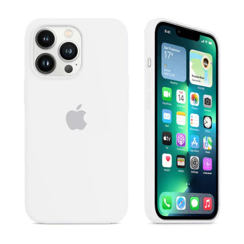 Husa Silicon Interior Microfibra White Apple iPhone 13 Pro - StarMobile.ro - Modă pentru telefon
