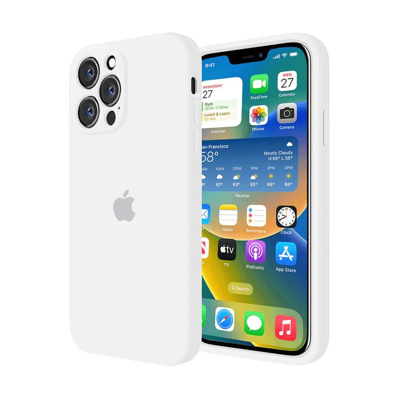 Husa Silicon Interior Microfibra White Full Camera Apple iPhone 13 Pro - StarMobile.ro - Modă pentru telefon