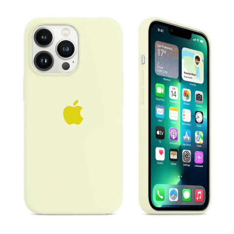 Husa Silicon Interior Microfibra Yellow Mellow Apple iPhone 13 Pro Max - StarMobile.ro - Modă pentru telefon