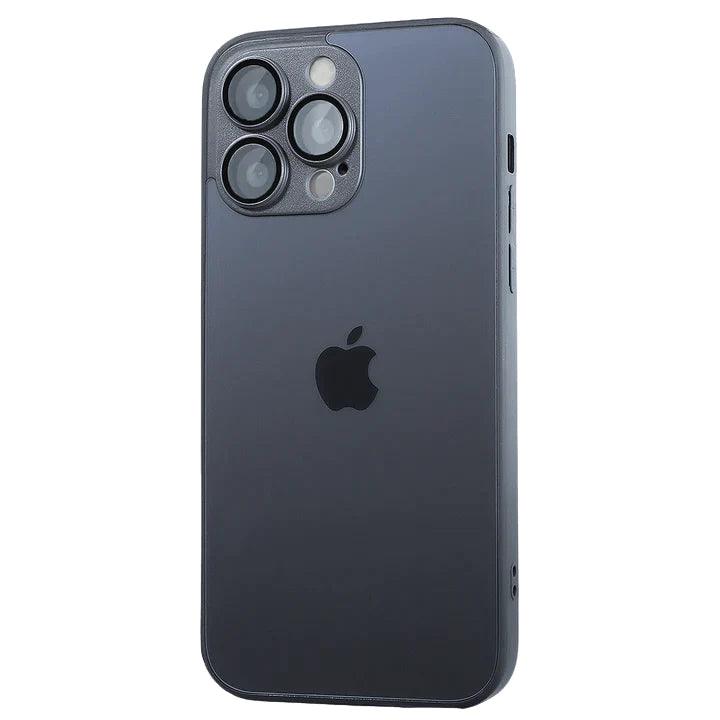 Husa sticla mata cu protectie camere Graphite Black AG-Glass, Apple iPhone 13 Pro - StarMobile.ro - Modă pentru telefon