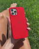 Husa Silicon Interior Microfibra Red Apple iPhone 14 Plus