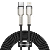 Baseus - Data Cable Cafule Series Metal (CATLJK-B01) - Type-C to Lightning, 20W, 2m - Black - StarMobile.ro - Modă pentru telefon