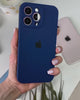 Husa Silicon Interior Microfibra Midnight Blue Full Camera Apple iPhone 13 Pro Max