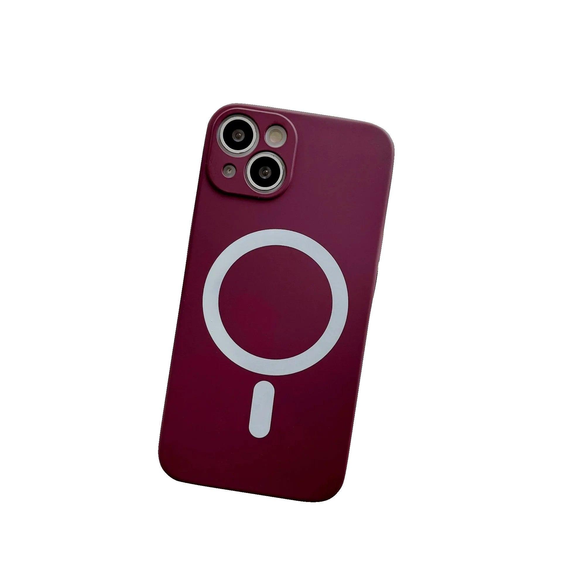 Husa MagSafe Protectie Camera Visiniu Apple IPhone 14 - StarMobile.ro - Modă pentru telefon