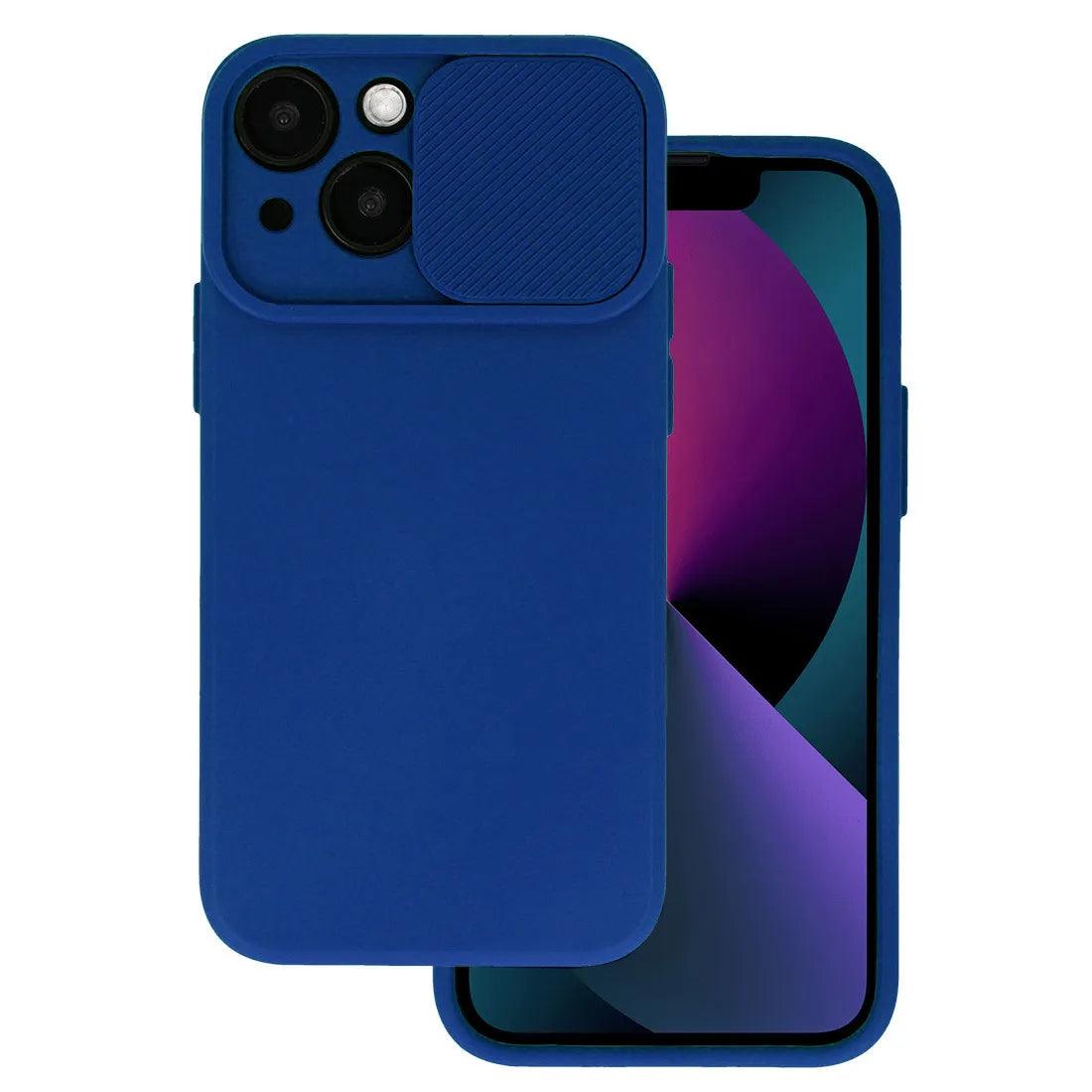 Husa Protectie Camera Silicon Interior Catifea Albastru Inchis Apple iPhone 14 Pro Max - StarMobile.ro - Modă pentru telefon
