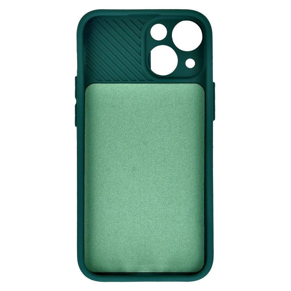 Husa Protectie Camera Silicon Interior Catifea Verde Apple iPhone 14 Pro - StarMobile.ro - Modă pentru telefon