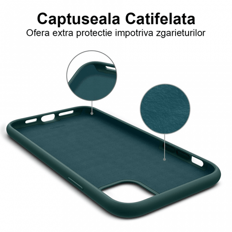 Husa Silicon Catifelat Cu Interior Microfibra, Fuchsia Apple iPhone 11 - StarMobile.ro - Modă pentru telefon
