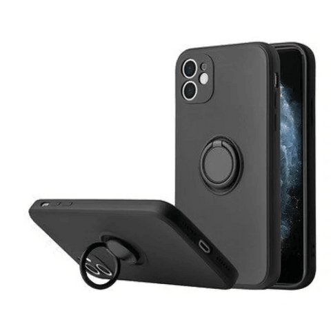 Husa Silicon Finger Grip pentru Apple Iphone 11 Negru - StarMobile.ro - Modă pentru telefon