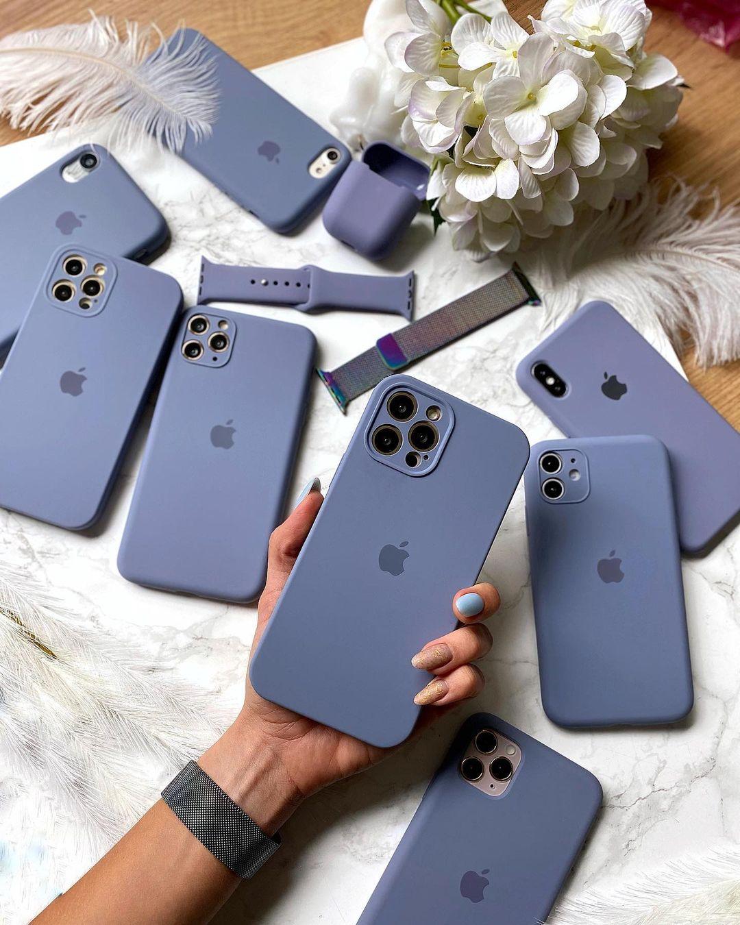 Husa Silicon Interior Microfibra Lavender Grey Full Camera Apple iPhone 13 Pro Max - StarMobile.ro - Modă pentru telefon