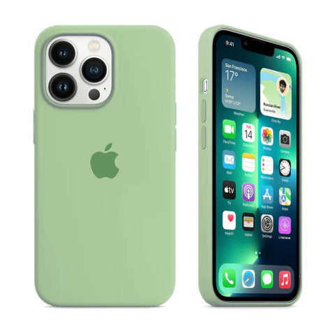 Husa Silicon Interior Microfibra Mint Apple iPhone 14 - StarMobile.ro - Modă pentru telefon