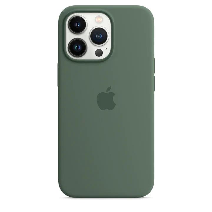 Husa Silicon Interior Microfibra Pine Green Apple iPhone 13 Pro Max - StarMobile.ro - Modă pentru telefon