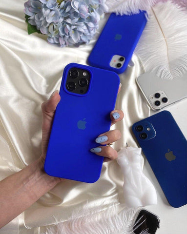 Husa Silicon Interior Microfibra Sapphire Blue Apple iPhone 7 / 8 Plus - StarMobile.ro - Modă pentru telefon