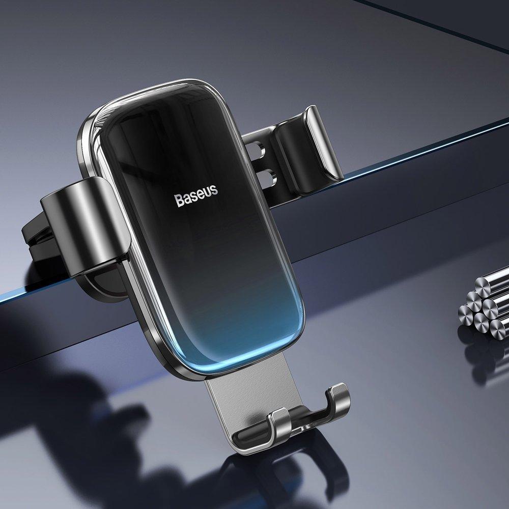 Suport auto telefon Baseus Glaze Gravity, ABS/Aliaj de aluminiu, Negru, SUYL-LG01 - StarMobile.ro - Modă pentru telefon