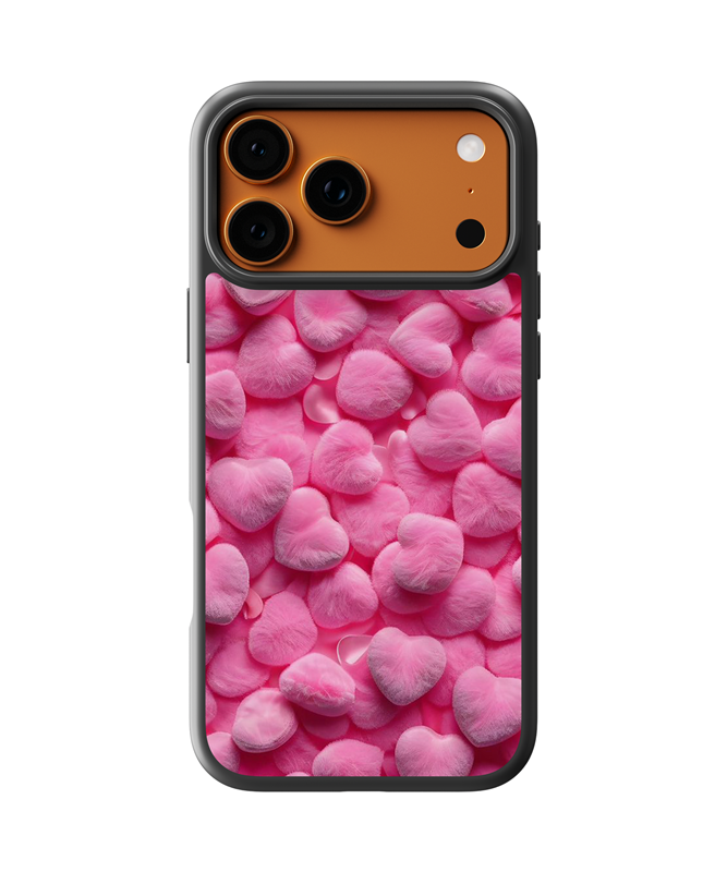 Husa Fluffy Hearts Apple iPhone Impact Ultra