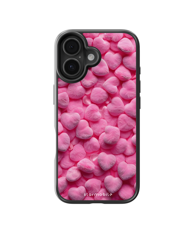 Husa Fluffy Hearts Apple iPhone Impact Ultra
