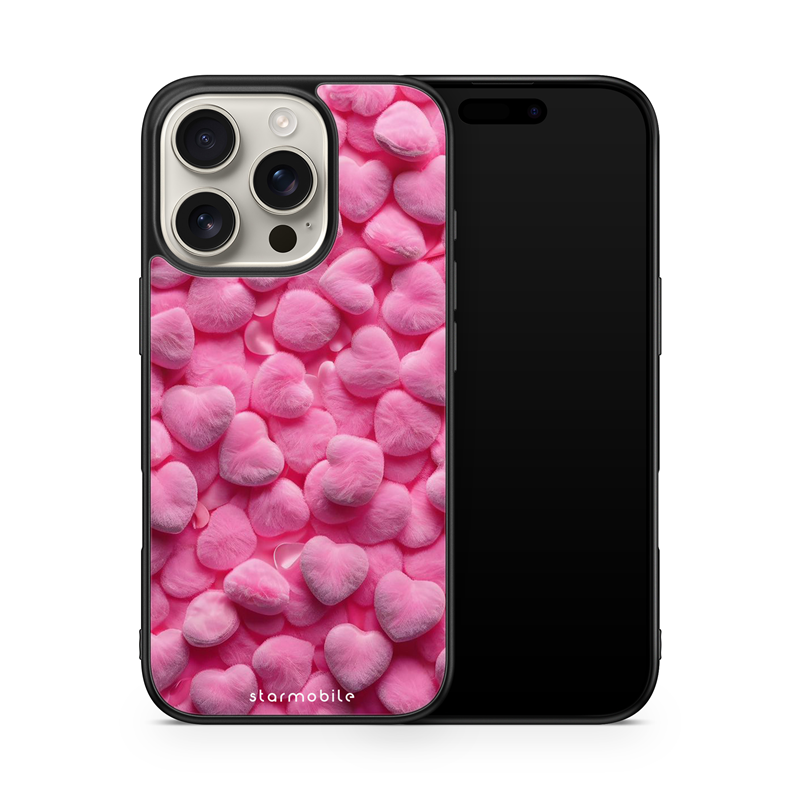 Husa Fluffy Hearts Apple iPhone Impact Ultra