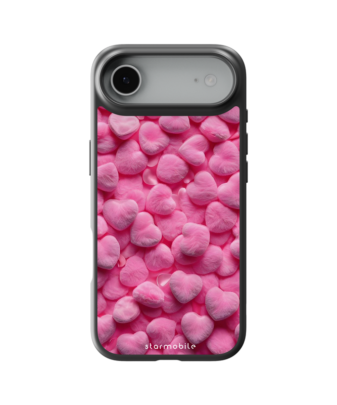 Husa Fluffy Hearts Apple iPhone Impact Ultra