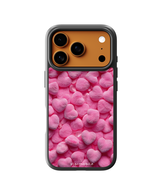 Husa Fluffy Hearts Apple iPhone Impact Ultra