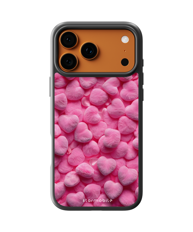 Husa Fluffy Hearts Apple iPhone Impact Ultra