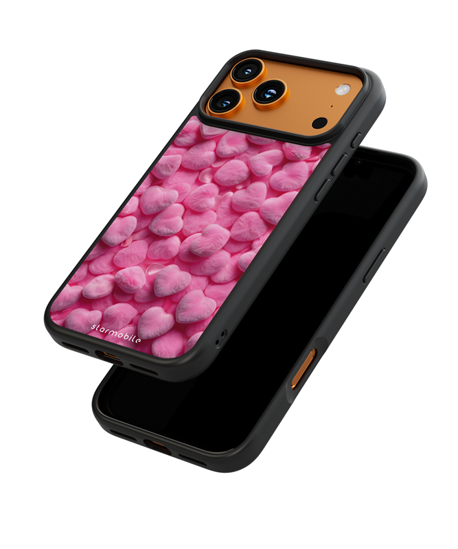 Husa Fluffy Hearts Apple iPhone Impact Ultra